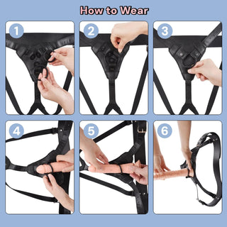 Strap-On Harness Set | 3 O-Rings, Adjustable Fit