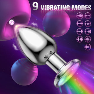 Anal Vibrator Sex Toy Butt Plug with Flashing Light Base - MENAGERIE Intimates MENS Lingerie