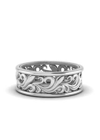 Antique Wide Filigree Band