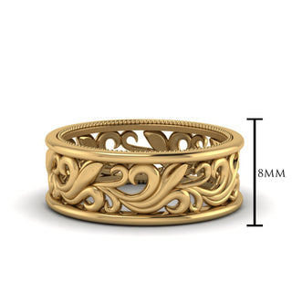 Antique Wide Filigree Band