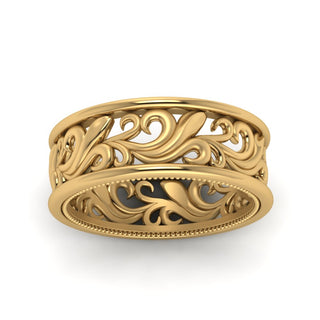 Antique Wide Filigree Band