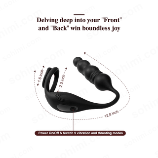 ARCHIE4| App Control Vibrating and Thrusting Anal Plug - MENAGERIE Intimates MENS Lingerie