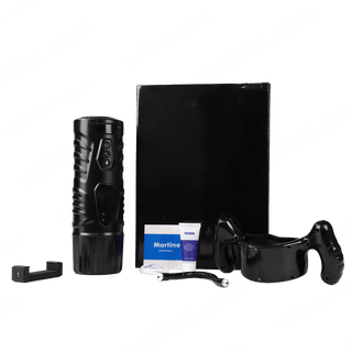 BLACK KNIGHT Automatic Masturbator | Dual Motor Thrust & Rotate - MENAGERIE Intimates MENS Lingerie