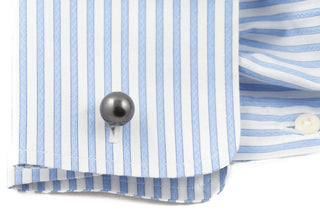 Black Swarovski Pearl Formal Set Cufflinks & Studs - MENAGERIE Intimates MENS Lingerie