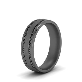 Braided Mens Wedding Ring - MENAGERIE Intimates MENS Lingerie