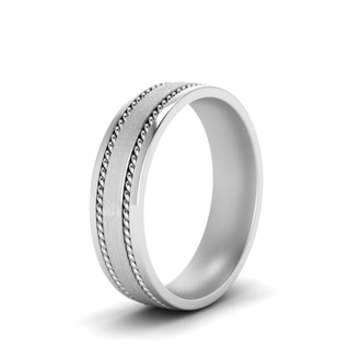 Braided Mens Wedding Ring - MENAGERIE Intimates MENS Lingerie