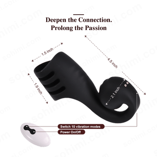CASE|Multi Stimulation Snail-Shaped Penis Sleeve Ring with 10 Vibrating