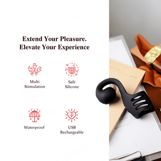 CASE|Multi Stimulation Snail-Shaped Penis Sleeve Ring with 10 Vibrating