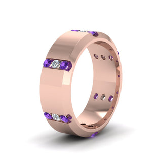 Channel Set 3 Stone | Anniversary Ring