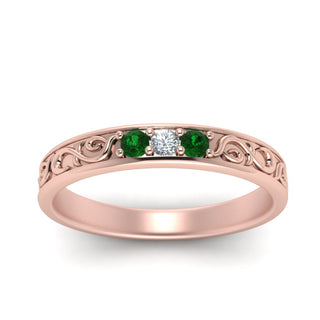 Classic Mens 3 Stone Wedding Band - MENAGERIE Intimates MENS Lingerie