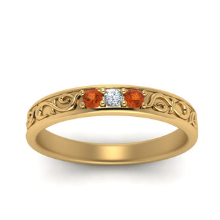 Classic Mens 3 Stone Wedding Band - MENAGERIE Intimates MENS Lingerie