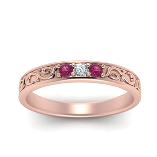 Classic Mens 3 Stone Wedding Band - MENAGERIE Intimates MENS Lingerie
