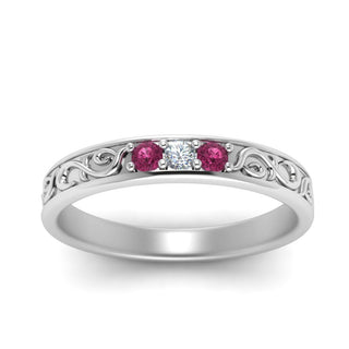 Classic Mens 3 Stone Wedding Band - MENAGERIE Intimates MENS Lingerie