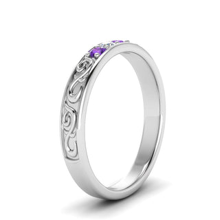 Classic Mens 3 Stone Wedding Band - MENAGERIE Intimates MENS Lingerie
