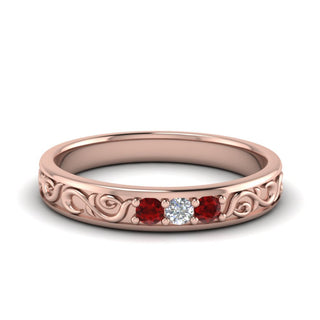 Classic Mens 3 Stone Wedding Band - MENAGERIE Intimates MENS Lingerie