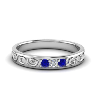 Classic Mens 3 Stone Wedding Band - MENAGERIE Intimates MENS Lingerie