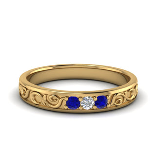 Classic Mens 3 Stone Wedding Band - MENAGERIE Intimates MENS Lingerie