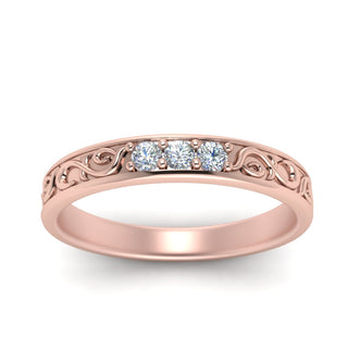 Classic Mens 3 Stone Wedding Band - MENAGERIE Intimates MENS Lingerie