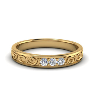 Classic Mens 3 Stone Wedding Band - MENAGERIE Intimates MENS Lingerie