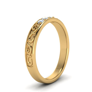 Classic Mens 3 Stone Wedding Band - MENAGERIE Intimates MENS Lingerie