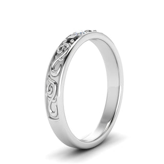Classic Mens 3 Stone Wedding Band - MENAGERIE Intimates MENS Lingerie