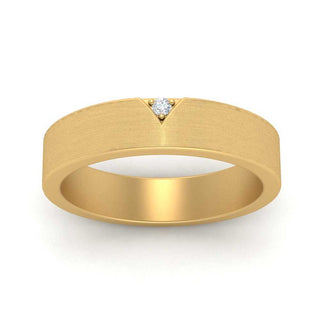 Classic V Shaped Solitaire Stone Mens Band - MENAGERIE Intimates MENS Lingerie