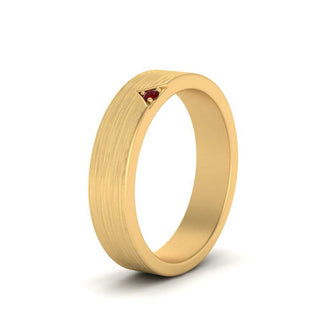Classic V Shaped Solitaire Stone Mens Band - MENAGERIE Intimates MENS Lingerie