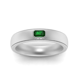 Comfort Fit Mens Milgrain Outline Ring