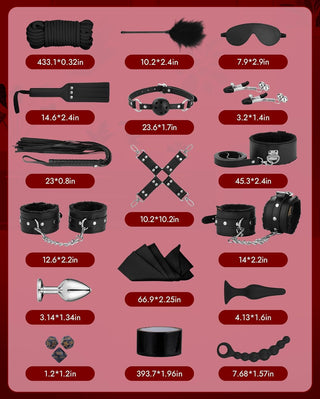 NoirBond | 17 Piece Bondage Set