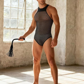 SM Play Sheer Fishnet Bodysuit