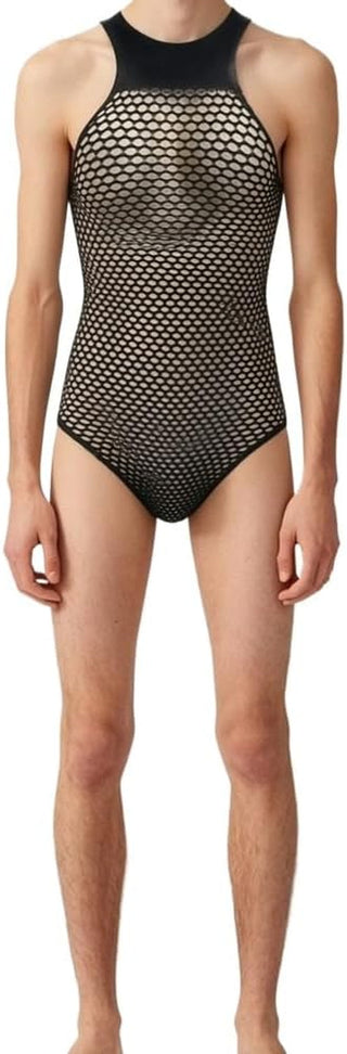 SM Play Sheer Fishnet Bodysuit