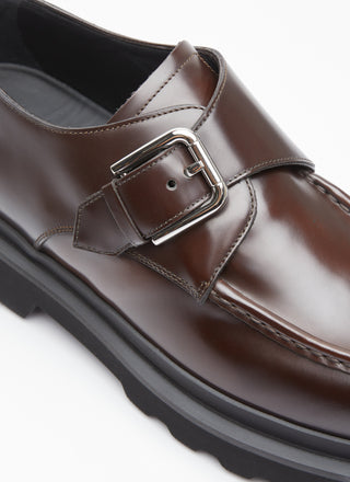 Brushed Leather Monkstrap Shoes