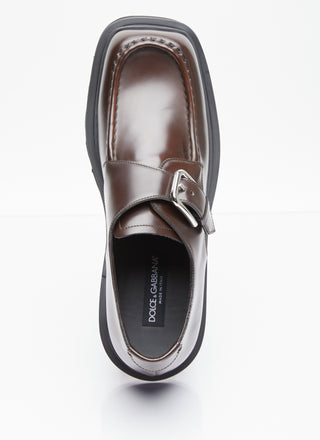 Brushed Leather Monkstrap Shoes