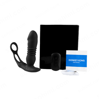 Dual Cock Ring Powerful Thrusting & Vibration Butt Plug