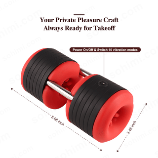 DUMBBELL| Auto Hollow 3D Textured Channel 10 Vibration Male Masturbator