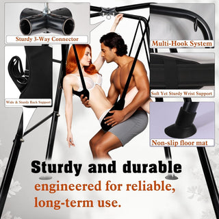 DarkThrone Sex Swing Set with Steel Frame – Holds 1000 lbs
