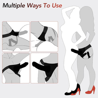 TrioPlay Strap-On Kit | 3 Silicone Dildos, Adjustable Harness
