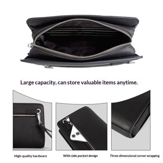 Fingerprint-Proof Clutch Bag | PU Leather