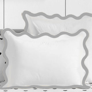 400TC Applique Scalloped Embroidery Cotton Duvet Cover Set