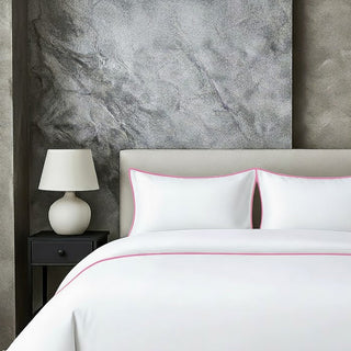 400 TC 100% Tencel Soft Silk Piping Duvet Cover Set