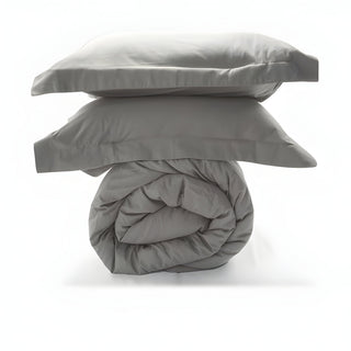 400TC Cotton Sateen Solid Duvet Cover Set