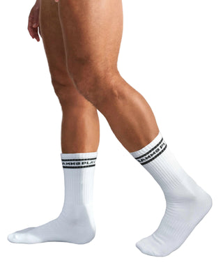Locker Room Crew Socks | Chalk
