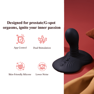 LUBIN| Rotating and Vibrating Prostate Massager Anal Dildo Butt Plug - MENAGERIE Intimates MENS Lingerie