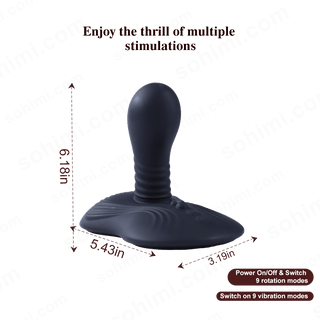 LUBIN| Rotating and Vibrating Prostate Massager Anal Dildo Butt Plug - MENAGERIE Intimates MENS Lingerie