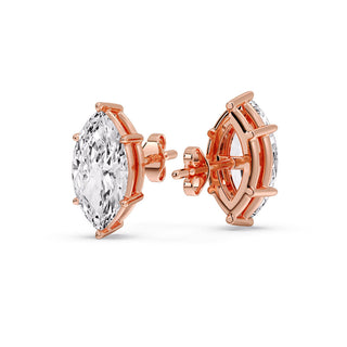 Marquise Diamond 6 Prong Stud Earrings