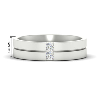 Mens 2 Stone | Wedding Band
