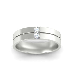 Mens 2 Stone | Wedding Band
