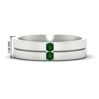 Mens 2 Stone | Wedding Band