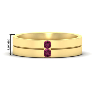 Mens 2 Stone | Wedding Band
