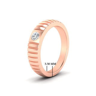 Bezel Set Modern | Wedding Band
